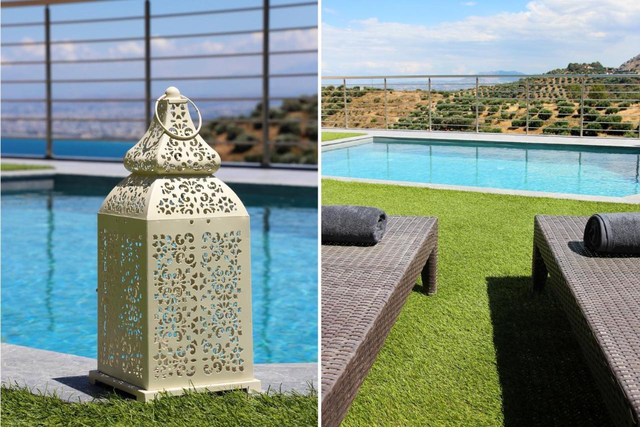 Design Villa Nicol - Heated Pool - Summer Kitchen イラクリオン エクステリア 写真