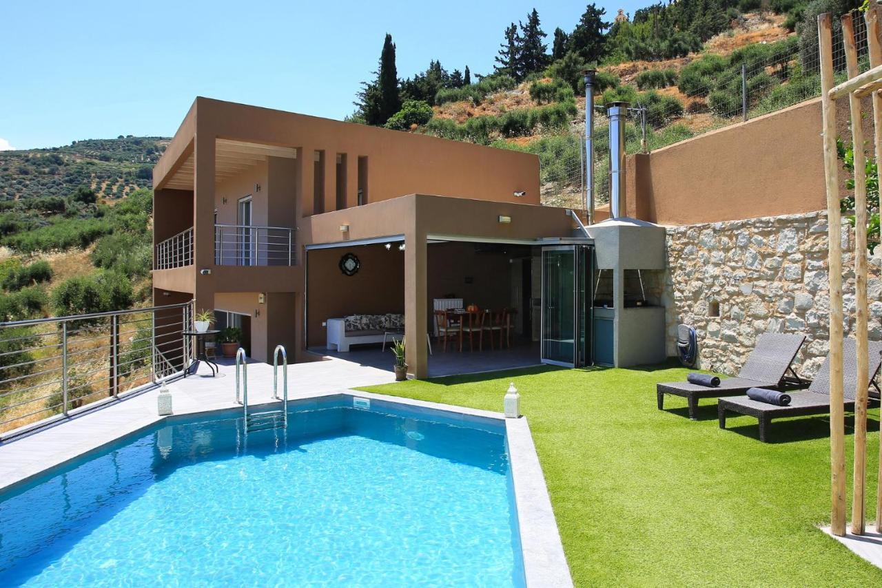 Design Villa Nicol - Heated Pool - Summer Kitchen イラクリオン エクステリア 写真