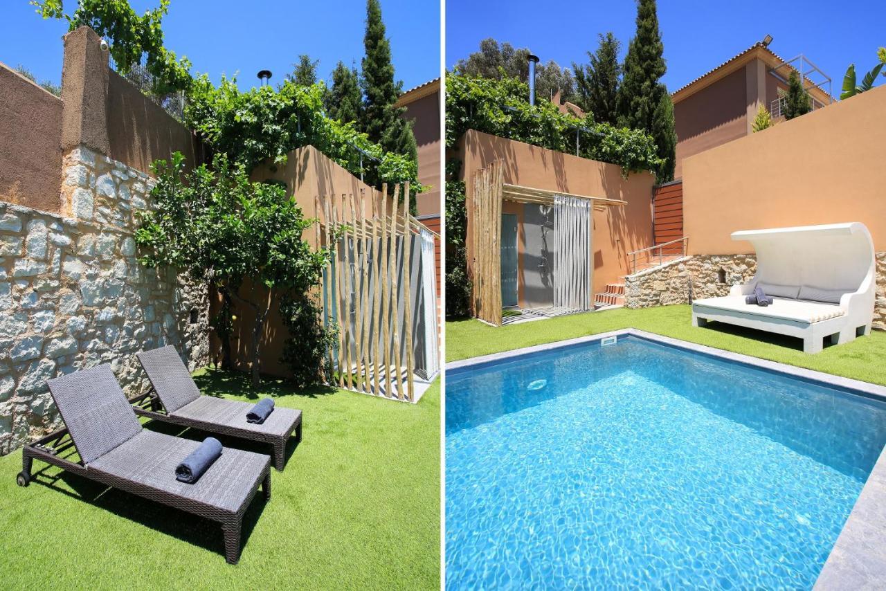 Design Villa Nicol - Heated Pool - Summer Kitchen イラクリオン エクステリア 写真