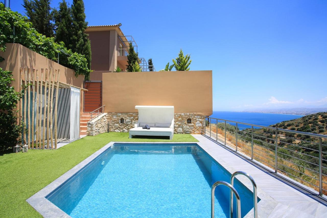 Design Villa Nicol - Heated Pool - Summer Kitchen イラクリオン エクステリア 写真